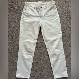 Talbots White Curvy Ankle Jeans